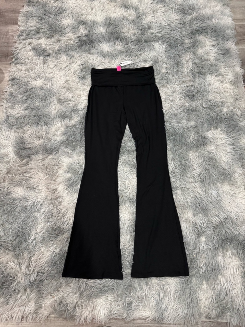 La Senza black Fold-Over Waist Flare Yoga Pants